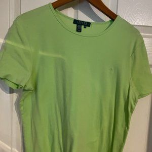 Women's Lime Green Short Sleeve Shirt